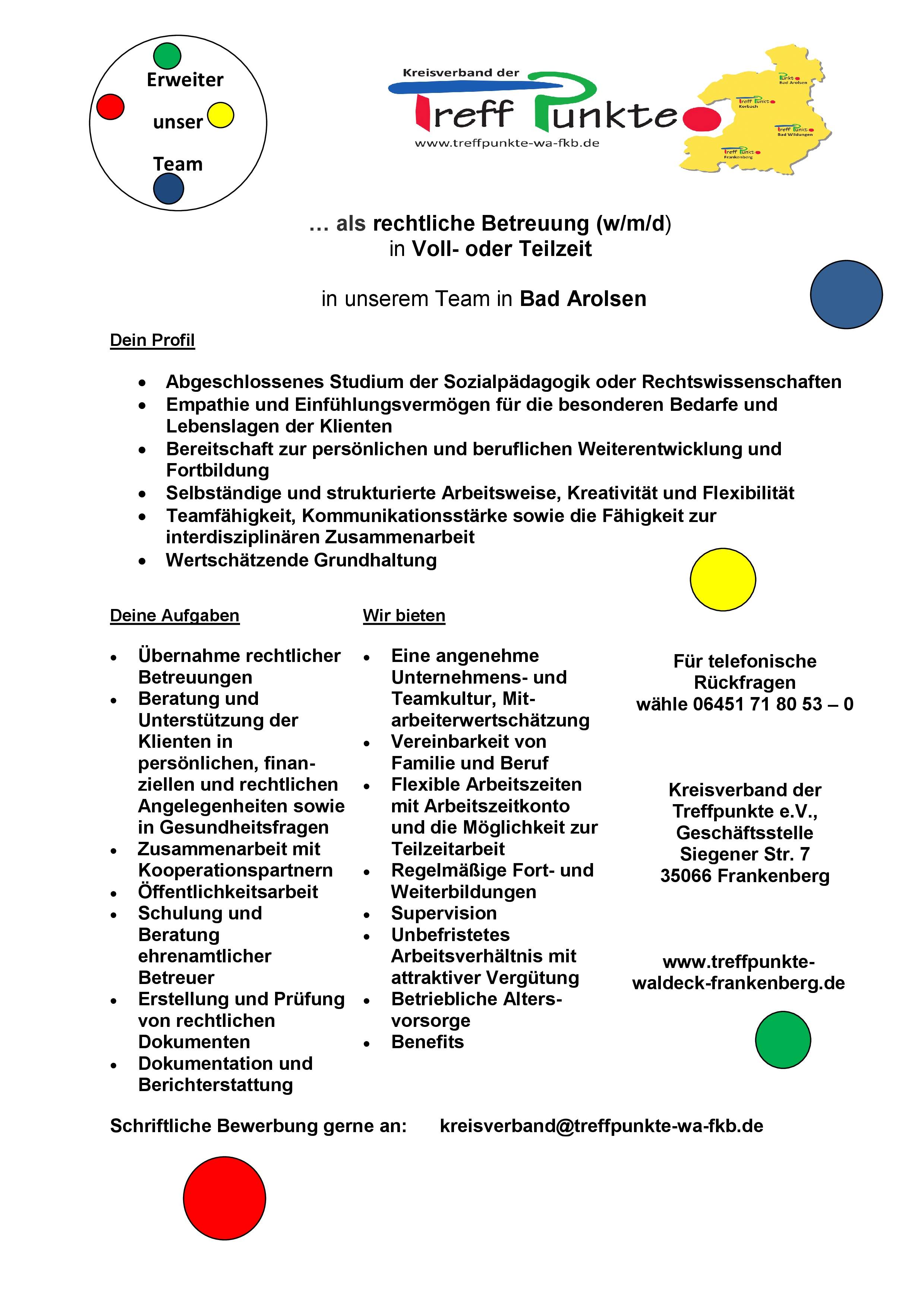 Stellenausschreibung BV BA 1