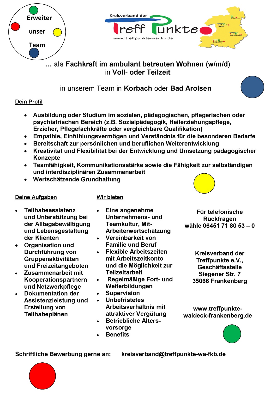 Stellenausschreibung BeWo 1
